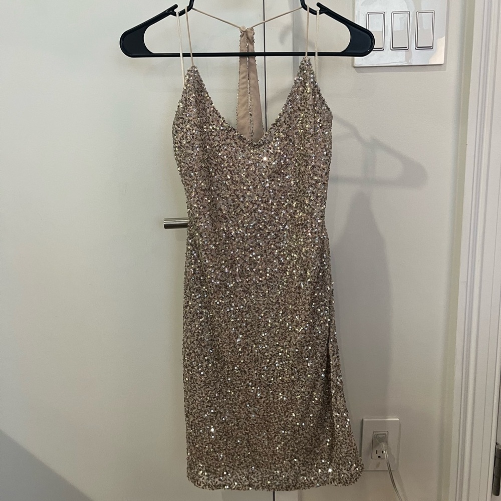 Gold Sequin Dress